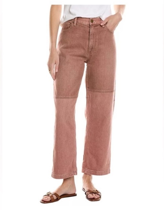 THE GREAT. Denim - The Great. Billy Jean in Beet Root | High-Rise Straight Leg